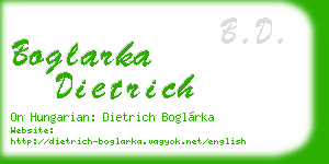 boglarka dietrich business card