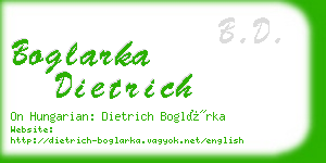 boglarka dietrich business card